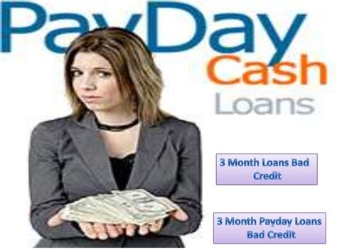 3 Month Payday Loans